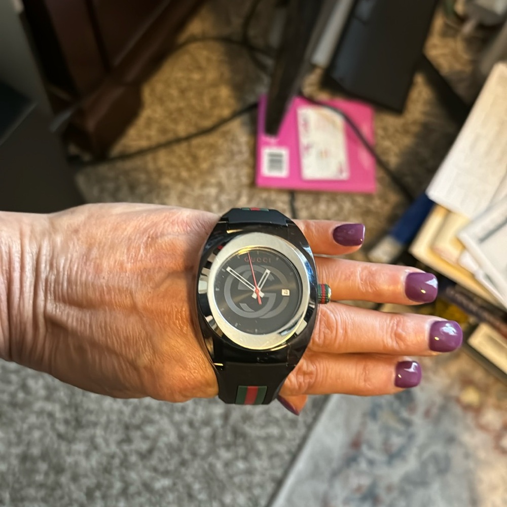 Gucci Men’s Women’s Black Sync Watch YA137101 46mm
